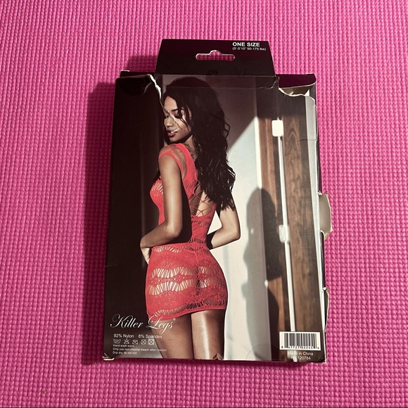 Red Net Mini Dress / O/S / NEW 🔥 - Picture 4 of 4